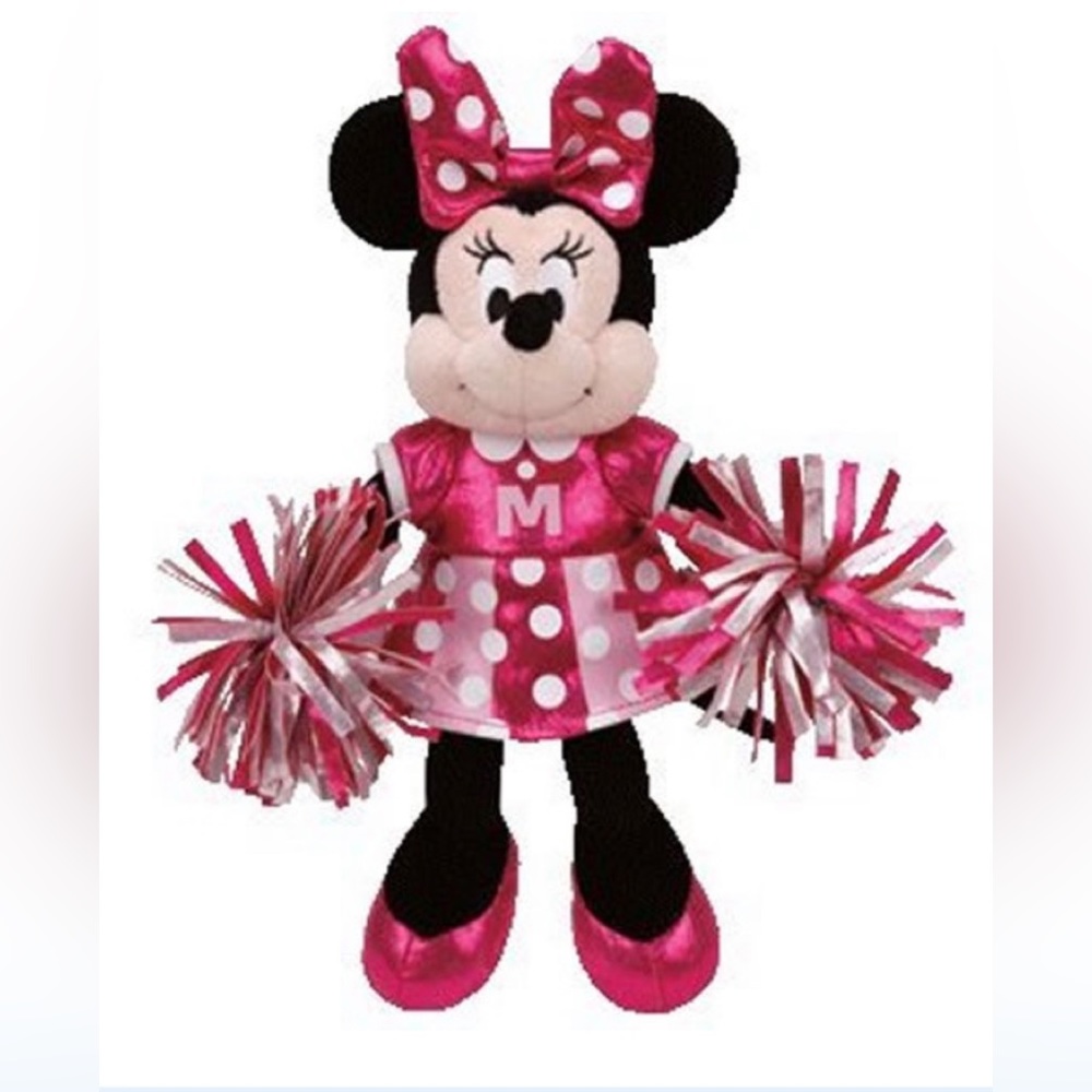 Disney TY Sparkle Beanie Buddies 8" - Minnie Mouse Cheerleader. New with tag. - Picture 1 of 7